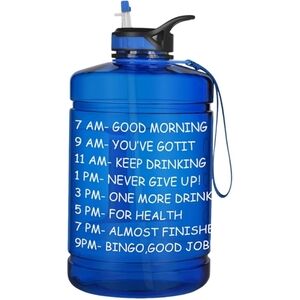 Opard Gallon Motivational Water Jug NWT Blue